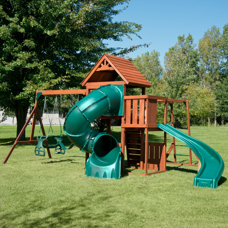 SwingnSlide Grandview Twist Complete Swing Set & Reviews Wayfair